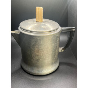 vintage wear-ever aluminum coffee pot no. 3046 • rustic campfire percolator •